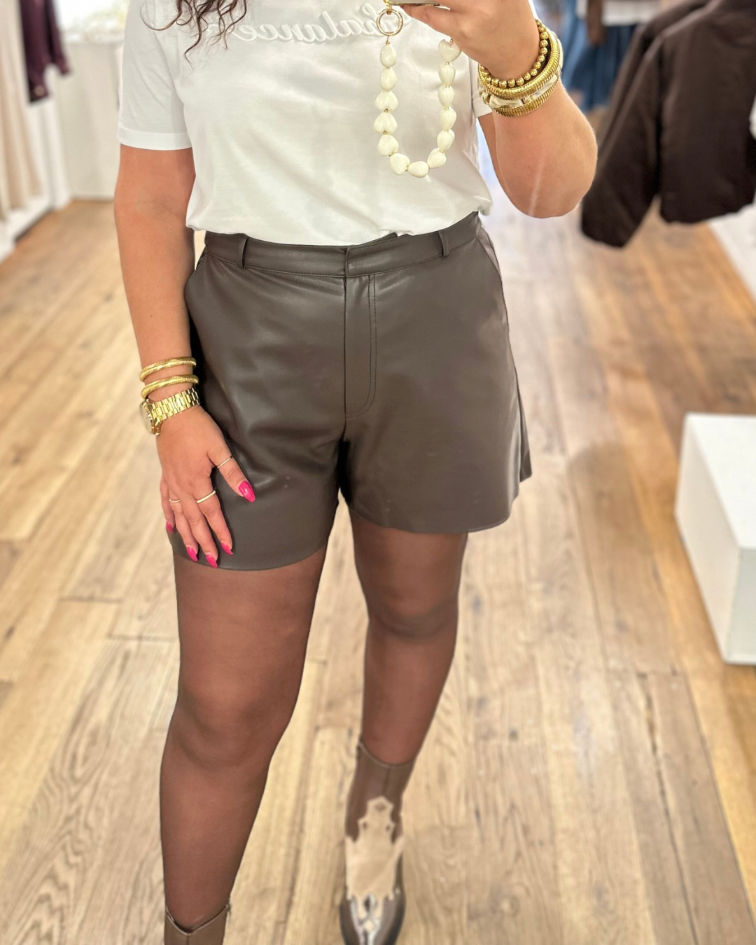 Short Cora - Donkerbruin