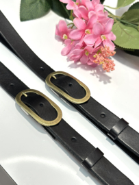 Leren riem 603- Zwart
