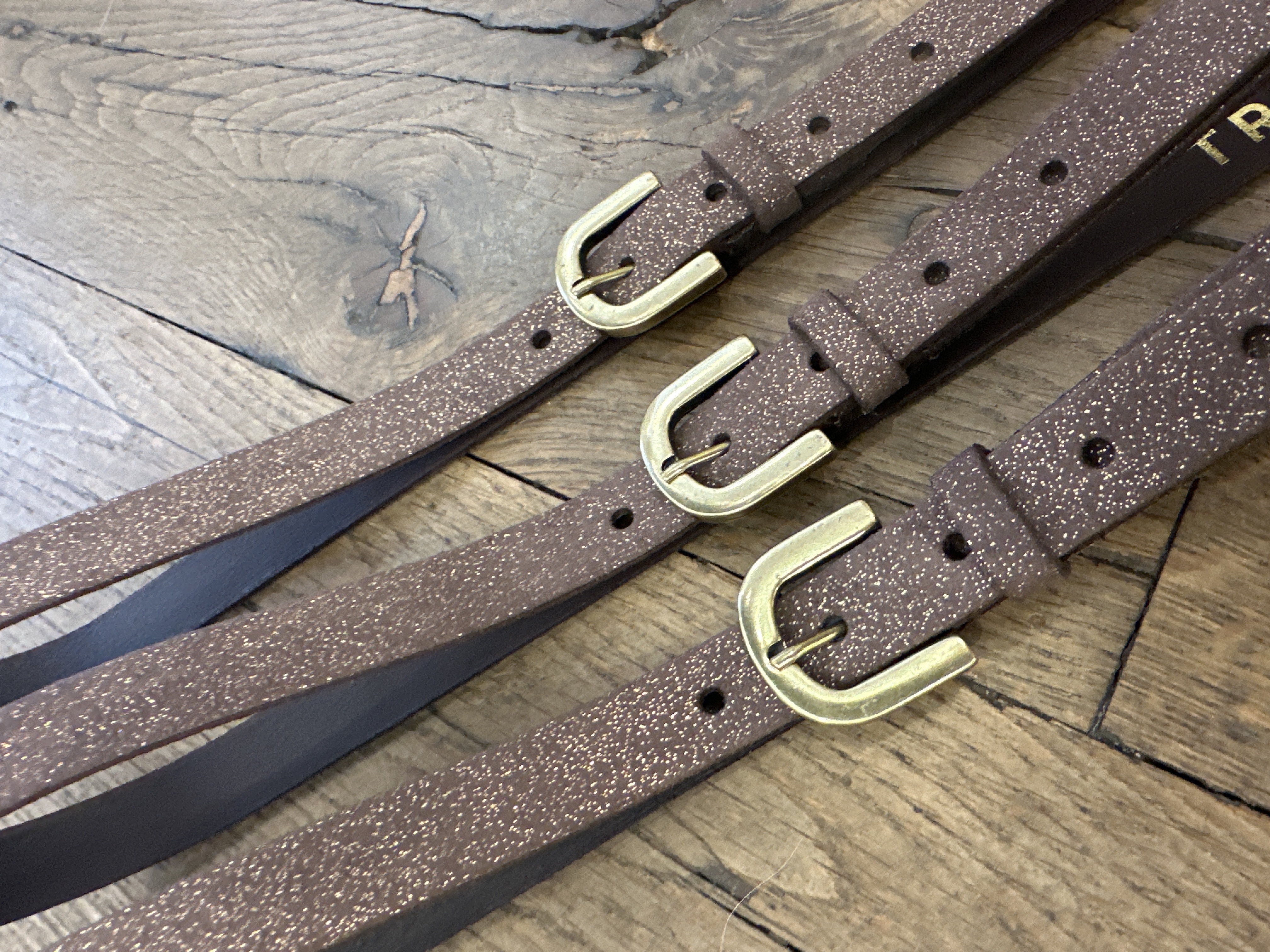 Leren riem 601 - Donkerbruin
