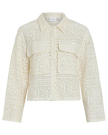 Gehaakte blouse Merinda | crème