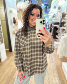 Check blouse Riva • Bruin