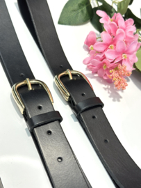 Leren riem Moon 231 - Zwart