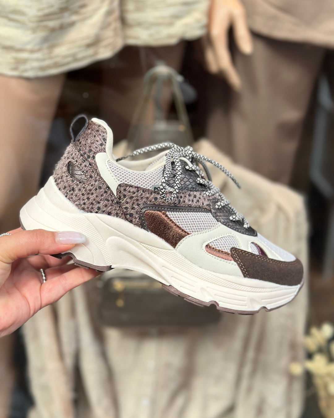 Posh sneakers Ayoki | Donkerbruin