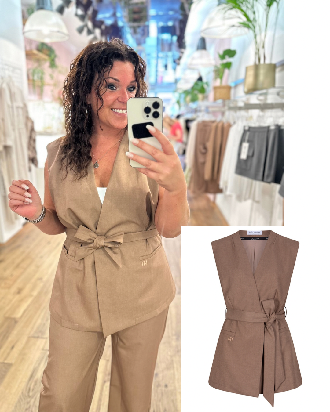 Gilet Aalya - Taupe