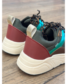 Posh sneakers Carocel | Donkergroen