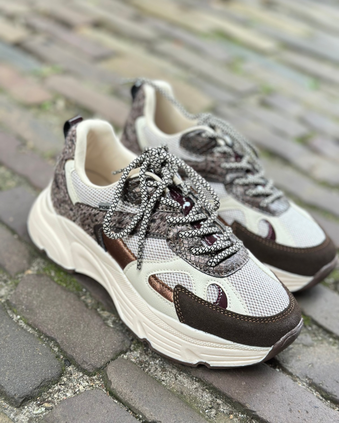 Posh sneakers Ayoki | Donkerbruin