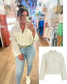Gehaakte blouse Merinda | crème