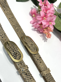 Leren riem 602- Snake print