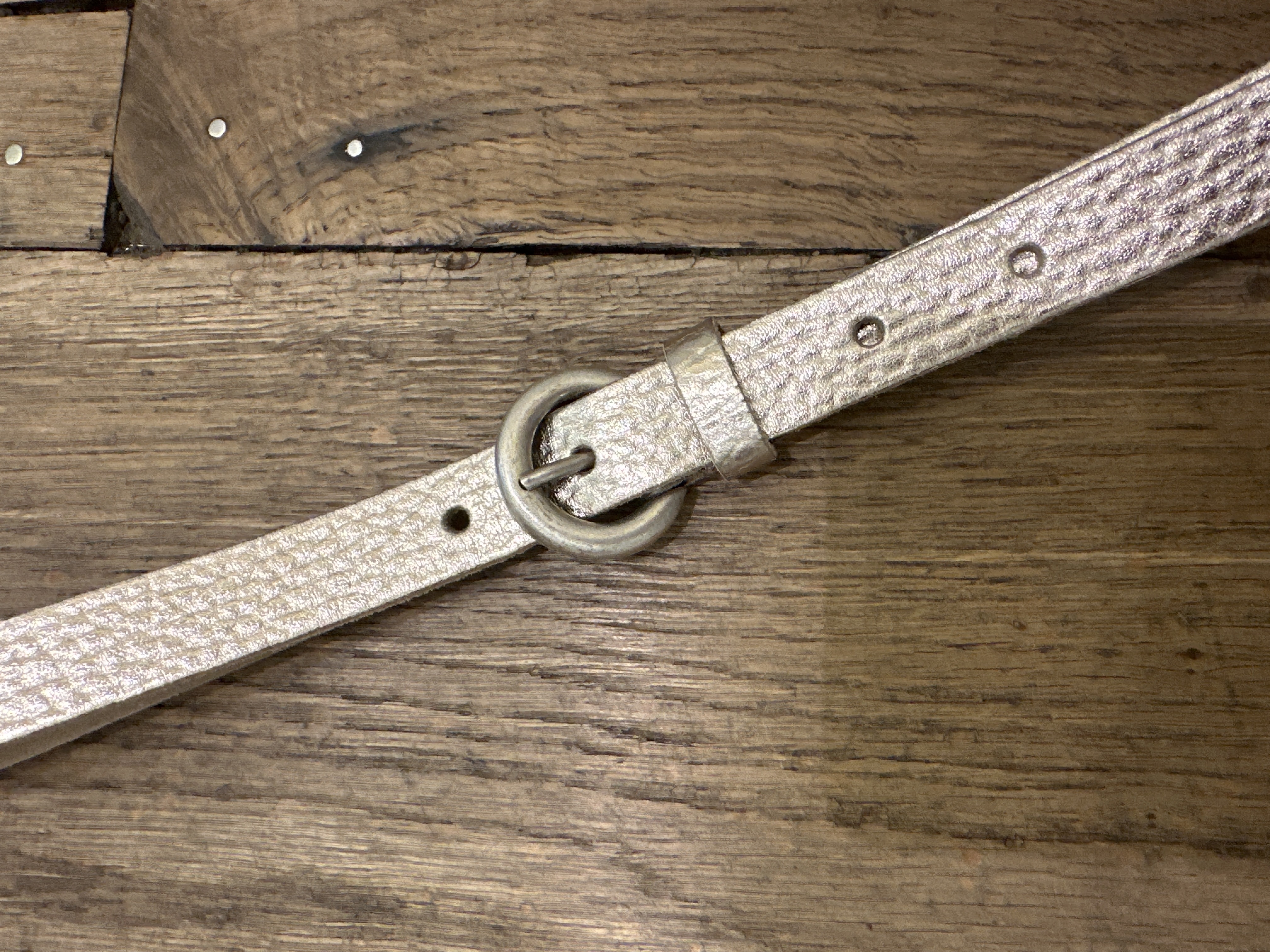 Leren riem Roos 230 - Champagne
