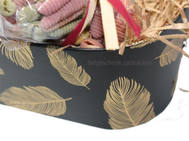 Italiaans cadeau pakket in zwart goud kleurig koffertje