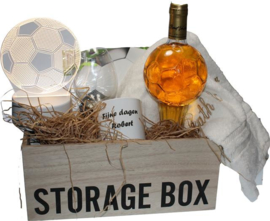 Voetbal geschenk in storage box met LED Voetbal lampje