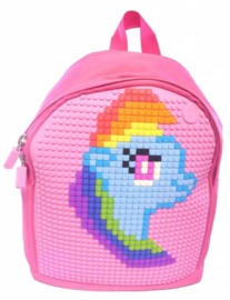 Rugtas Pixelbags roze met zakje pixels