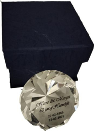 Grote Diamant van geslepen glas voor Huwelijksjubileum