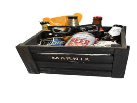 Bierkistje met Naam van de ontvanger, biersokken, bierbril
