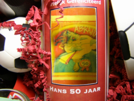 Wijn in venster fles met eigen Logo of Foto