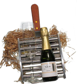 Barbecue cadeaupakket met felicitatie etiket