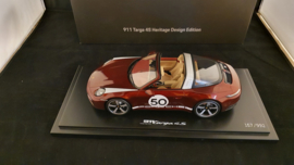 Porsche 911 (992) Targa 4S Heritage Design Edition Cherry red 1:18 Spark - WAP0219110MTRG