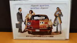 Porsche Classic tin postcard elegante Sportiva
