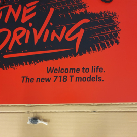 Porsche 718 T Showroom sign - Gone Driving