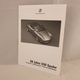 Porsche Boxster S 50 years 550 Spyder brochure 2003 - DE WVK 302 010 04