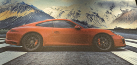 Porsche 911 991 GTS Design Alu-Dibond - Geschenkbox