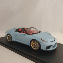 Porsche 911 991 Speedster 2019 Bleu Meissen 1/18 GT Spirit GT408