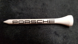 Golf afslag Tee van hout met opdruk "Porsche"