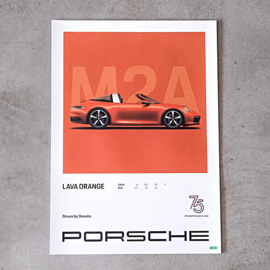 Porsche poster set 75 years Driven by Dreams  - 4 posters WAP0504700R75Y