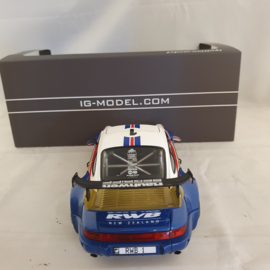 Porsche RWB 964 blanc/bleu/or Rothmans 1/18 Ignition - IG2460