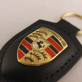 Porsche keychain with Porsche emblem - black WAP0500900E