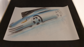 Porsche 911 996 studie schets - 45,6 x 30,4 cm