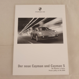 Brochure Porsche Cayman (S) Couverture Rigide 2007 - DE WVK30681007