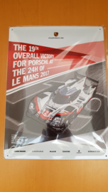 Porsche 919 Hybrid #2 muurschild - Le Mans overwinning nummer 19