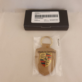 Porsche keychain with Porsche emblem - beige WAP0500980H