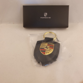 Porsche keychain with Porsche emblem - black WAP0500900E