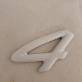 Porsche embleem "4" 5 cm