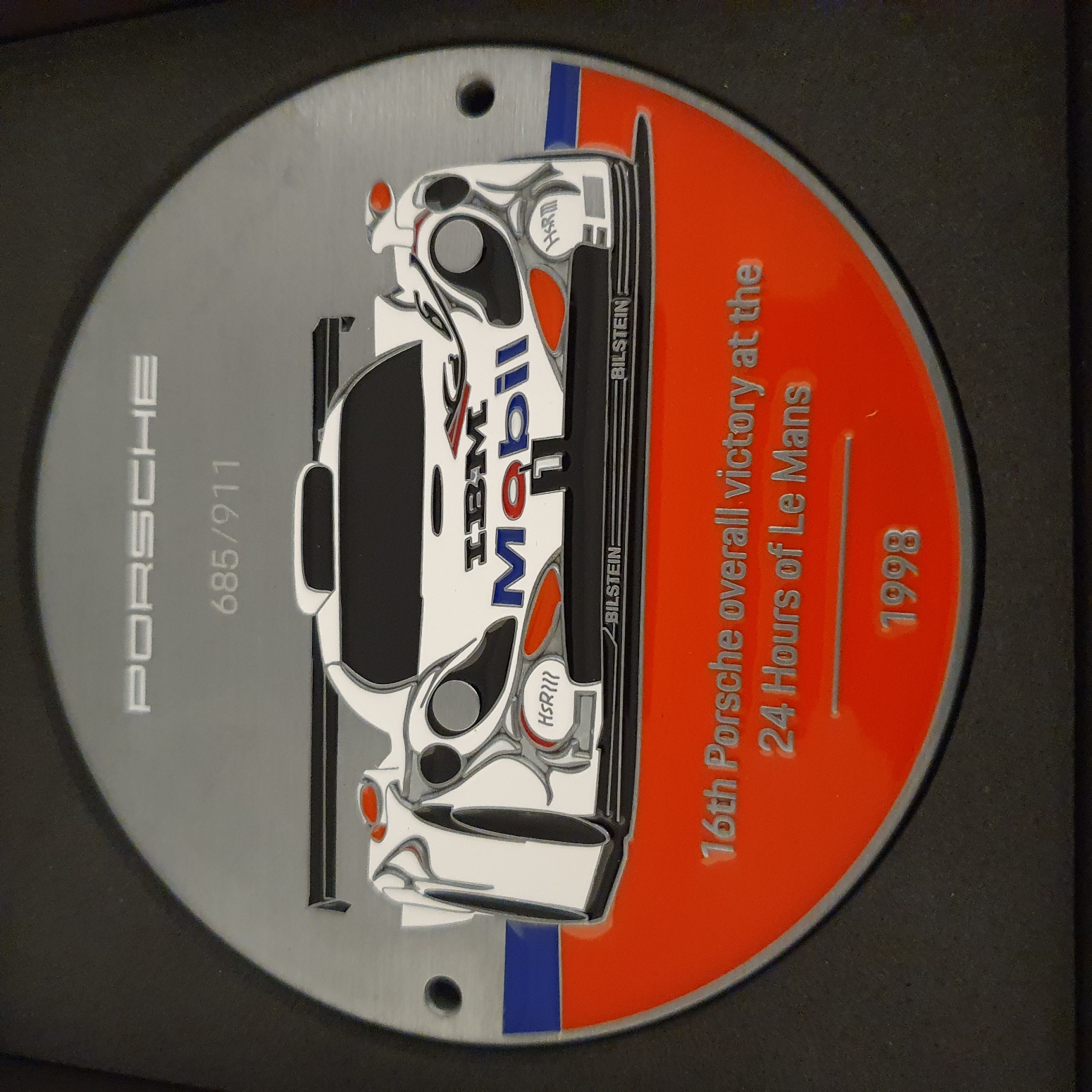 Grillbadge - Porsche 911 GT1 #26 Winner 24h Le Mans 1998 - WAP0508120RGBD