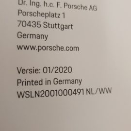 Brochure couverture Rigide Porsche 718 Boxster / Cayman GTS 4.0 2020 WSLN2001000491