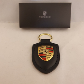 Porsche keychain with Porsche emblem - black WAP0500900E