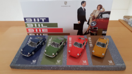 Voitures de rue Minichamps Porsche 911 Classic Set avec 4 modèles, 911L-911T-911E-911S 1967-1968 Échelle 1:43 Édition limitée 911 pcs.