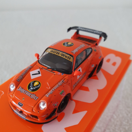 Porsche 911 993 RWB Jagermeister #7 1/64 Tarmac - T64-017-JA