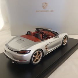 Porsche Boxster 25 jaar editie GT Zilver 1:18 Spark - WAP0212020NB25