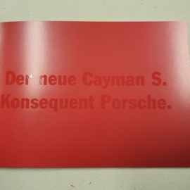 Brochure de présentation Porsche Cayman S 2005 - DE WVK30481205
