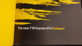 Porsche 718 Cayman GT4 Clubsport brochure 2019 - EN