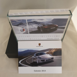 Porsche glazen bureau kalender 2024 - Dealer Editie