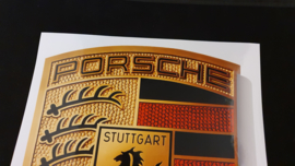 Porsche Logo méga autocollant 3-D 38 x 30cm