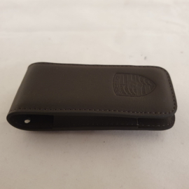 Porsche key cover made of smooth leather - Espresso brown