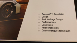 Porsche 911 991 Speedster Hardcover broschüre 2019- Französisch