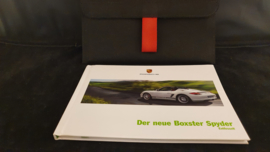 Porsche Boxster Spyder hardcover brochure in VIP map - 2009