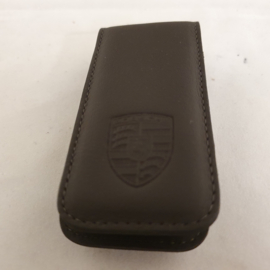 Porsche key cover made of smooth leather - Espresso brown